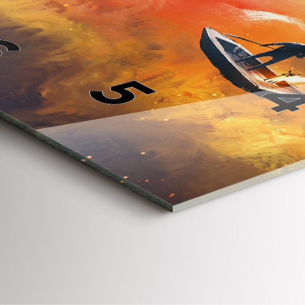 Štvorcové hodiny Abstraktný obraz