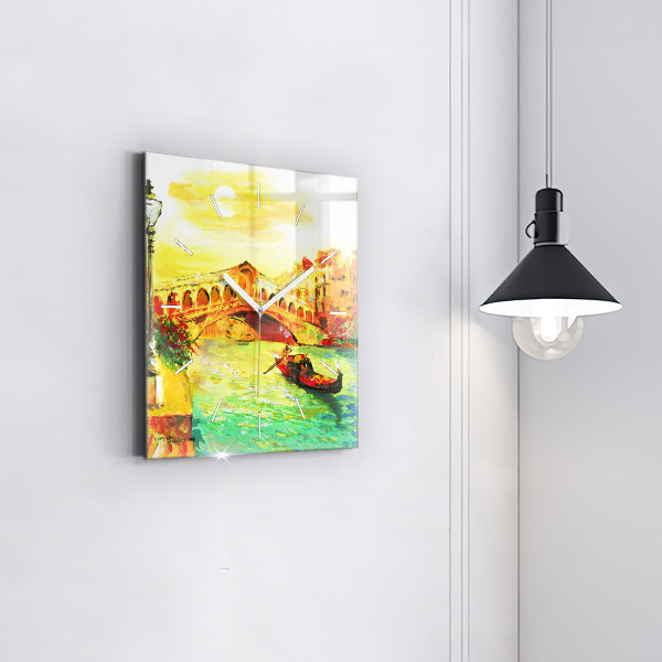 Štvorcové hodiny Benátsky most Rialto