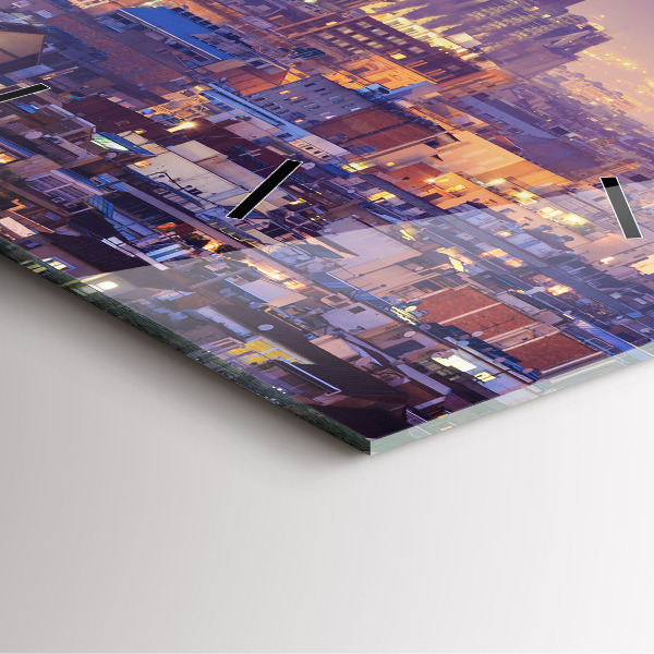 Štvorcové hodiny Pohľad na Barcelonu