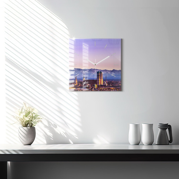 Štvorcové hodiny Nemecké Alpy Mníchov