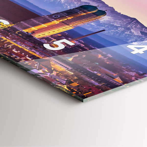 Štvorcové hodiny Nemecké Alpy Mníchov