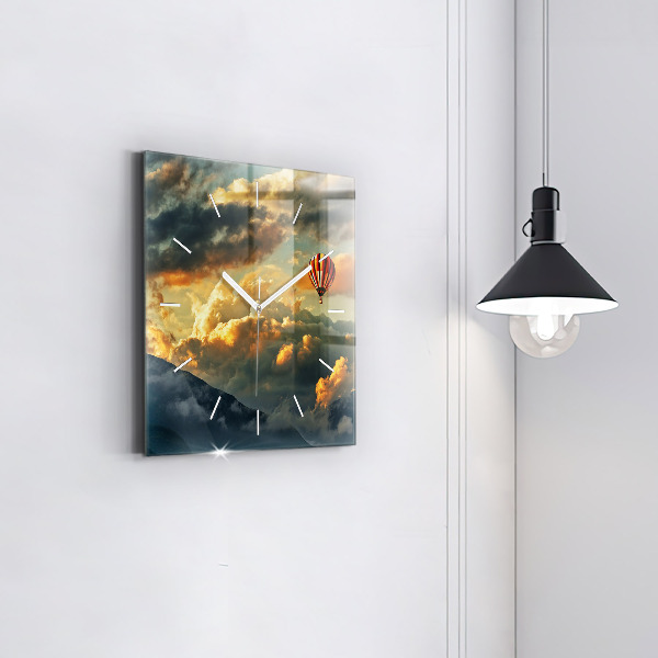 Štvorcové hodiny Let balónom v oblakoch