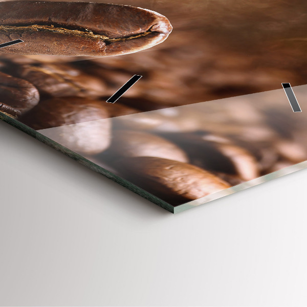 Štvorcové hodiny Kávové zrná