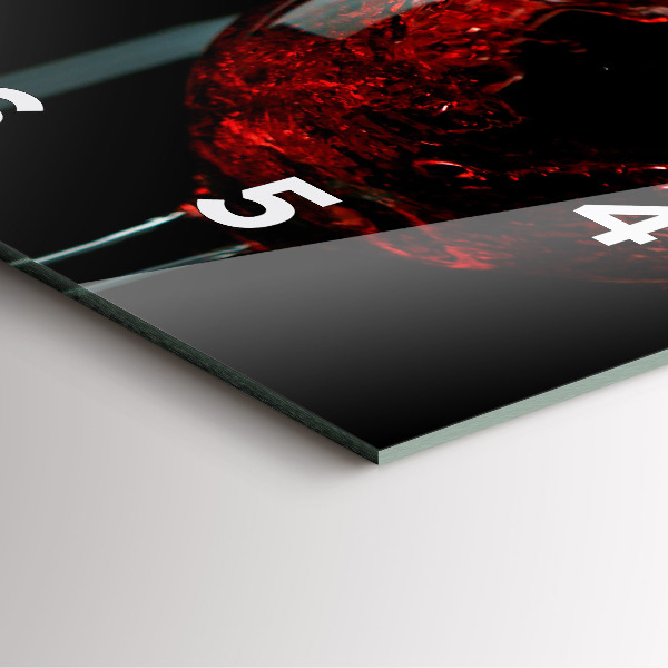 Štvorcové hodiny Fľaša vína