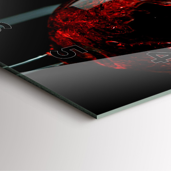 Štvorcové hodiny Fľaša vína