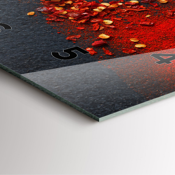 Štvorcové hodiny Korenie z červenej papriky