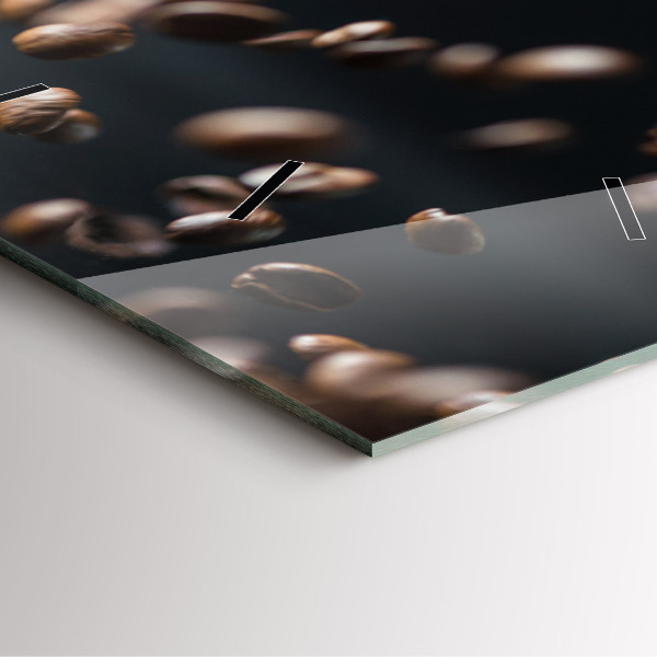 Štvorcové hodiny Kávové zrná