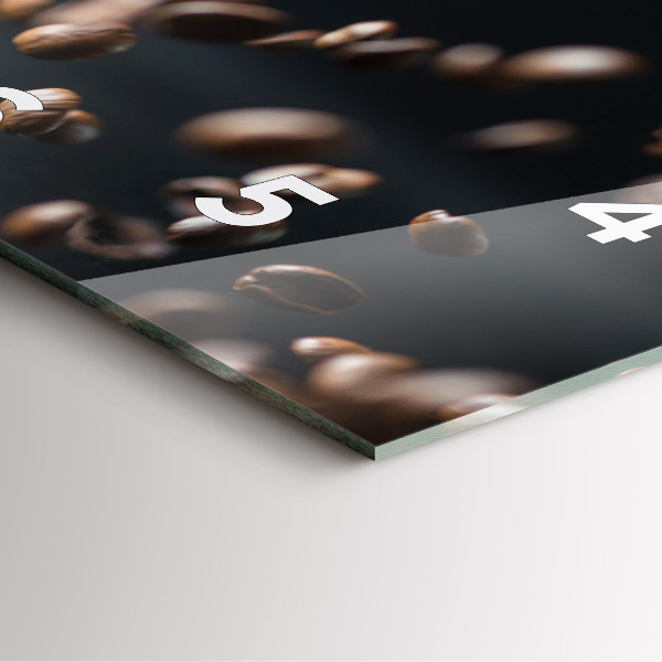 Štvorcové hodiny Kávové zrná