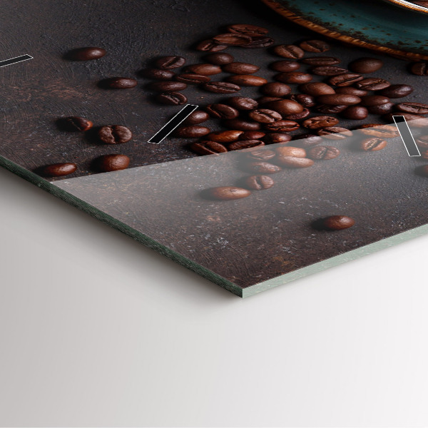 Štvorcové hodiny Šálka kávy