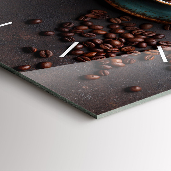 Štvorcové hodiny Šálka kávy