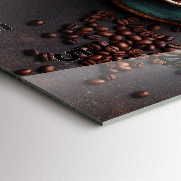 Štvorcové hodiny Šálka kávy