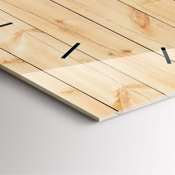 Štvorcové hodiny Drevené dosky