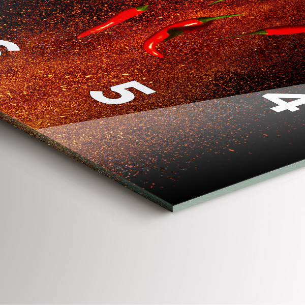 Štvorcové hodiny Chilli papričky