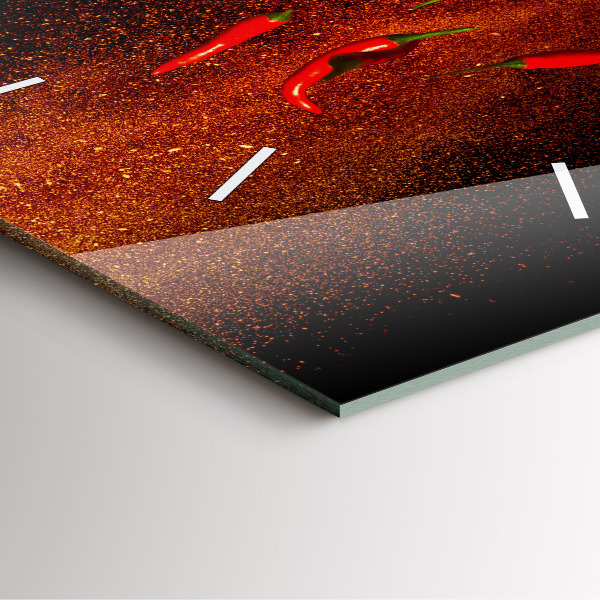 Štvorcové hodiny Chilli papričky