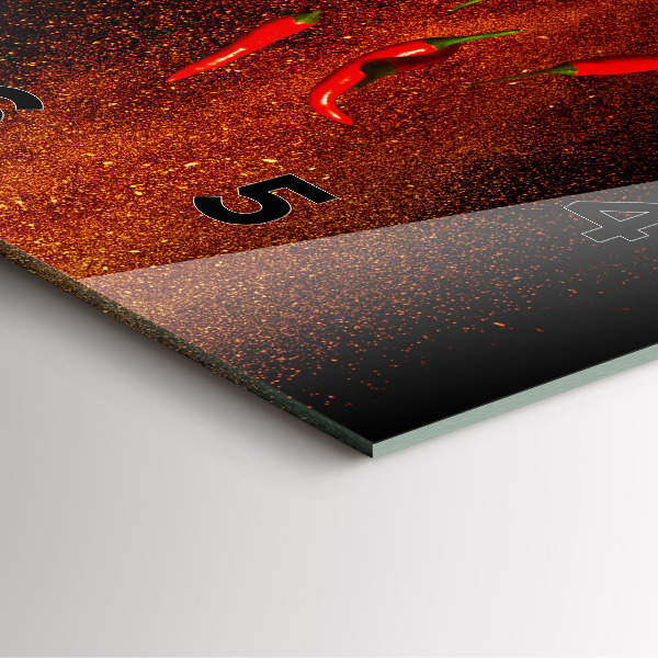 Štvorcové hodiny Chilli papričky