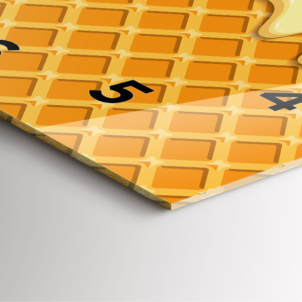 Štvorcové hodiny Vafle a zmrzlina