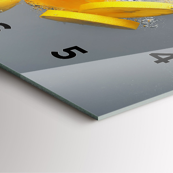 Štvorcové hodiny Citrusové plody vo vode