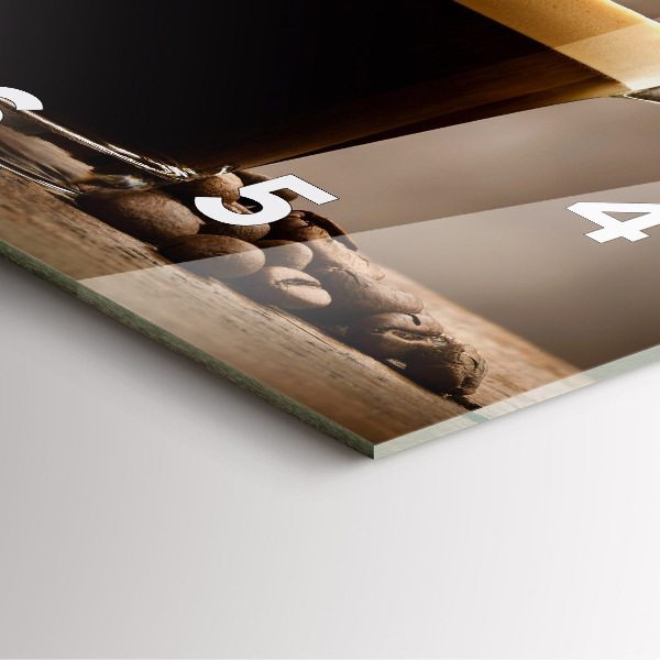 Štvorcové hodiny Šálka kávy