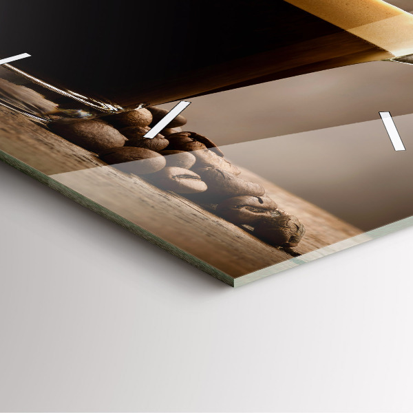 Štvorcové hodiny Šálka kávy