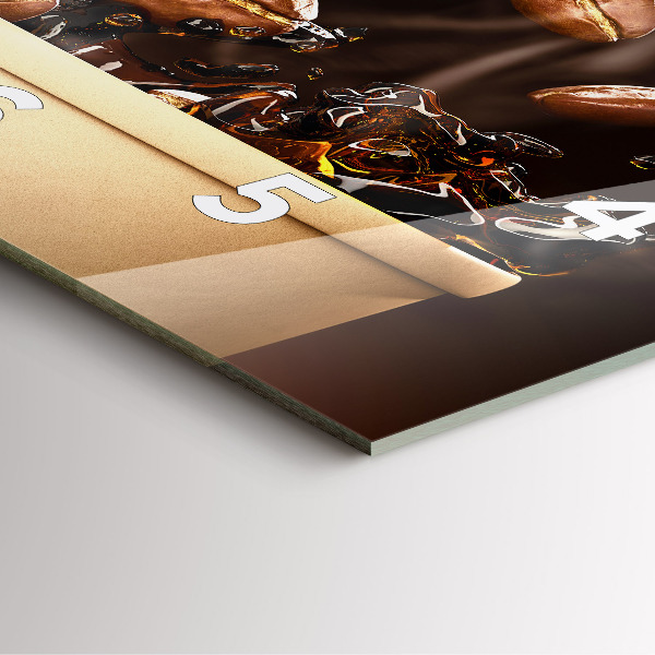 Štvorcové hodiny Horúca káva