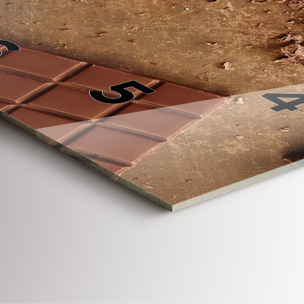 Štvorcové hodiny Čokoládové tyčinky