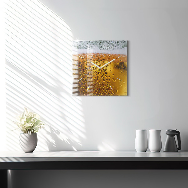 Štvorcové hodiny Hrnček piva