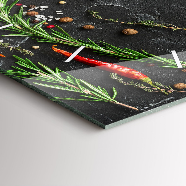 Štvorcové hodiny Korenie na pulte