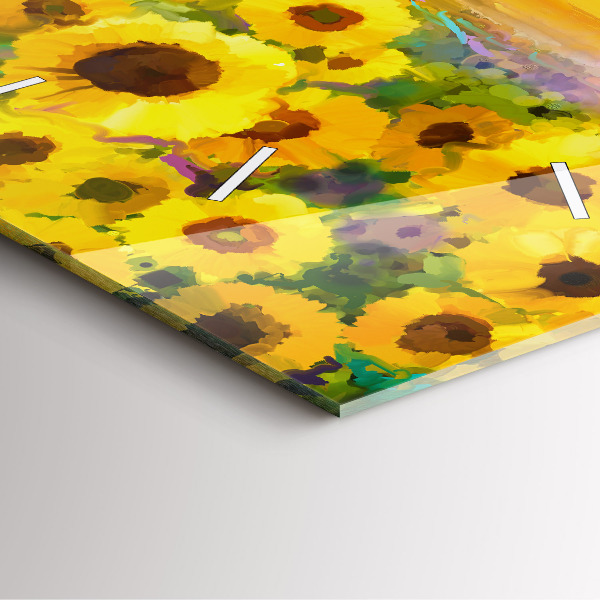 Štvorcové hodiny Slnečnicové pole