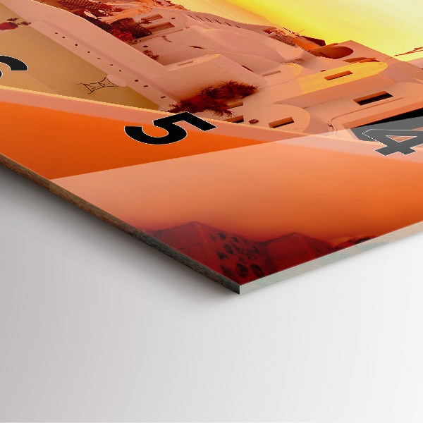 Štvorcové hodiny Starý veterný mlyn na Santorini