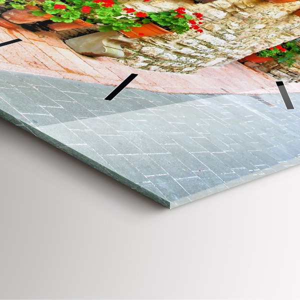 Štvorcové hodiny Malebná ulica