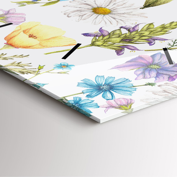 Štvorcové hodiny Aranžovanie kvetov