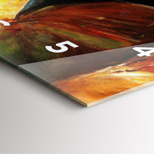 Štvorcové hodiny Dva maľované kone