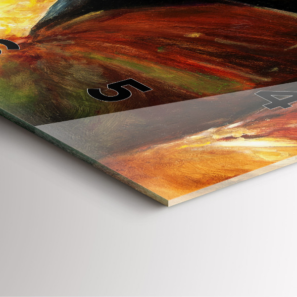 Štvorcové hodiny Dva maľované kone