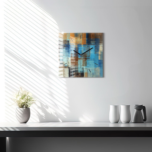 Štvorcové hodiny Farebné pozadie – abstrakcia