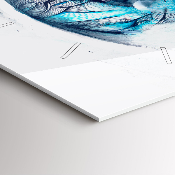 Štvorcové hodiny Ilustrácia vlčí pohľad