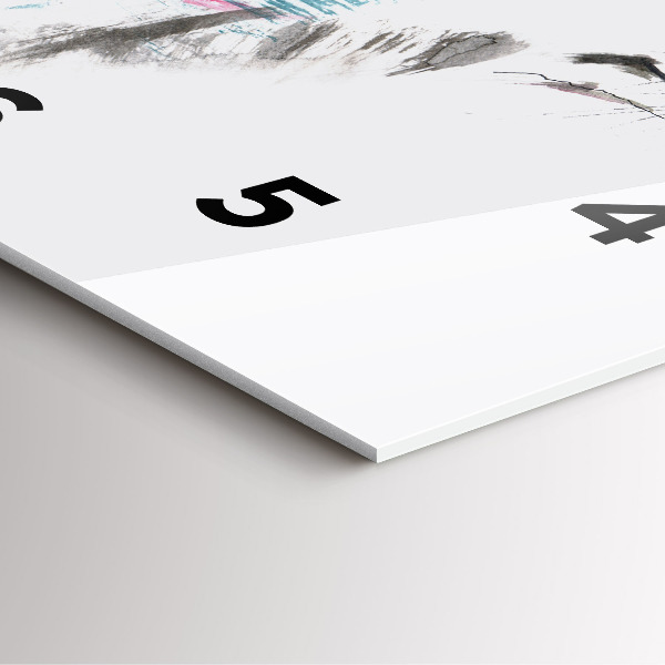 Štvorcové hodiny Profil maľovaného vlka