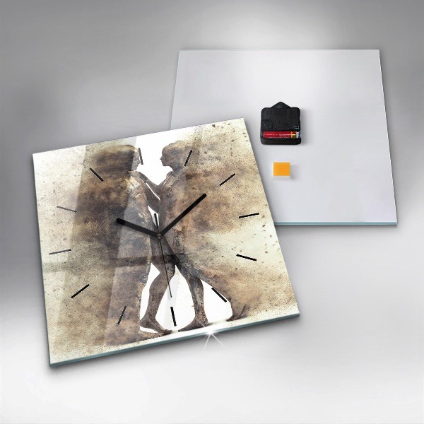 Štvorcové hodiny Abstraktní ľudia piesok