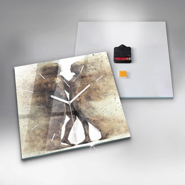 Štvorcové hodiny Abstraktní ľudia piesok