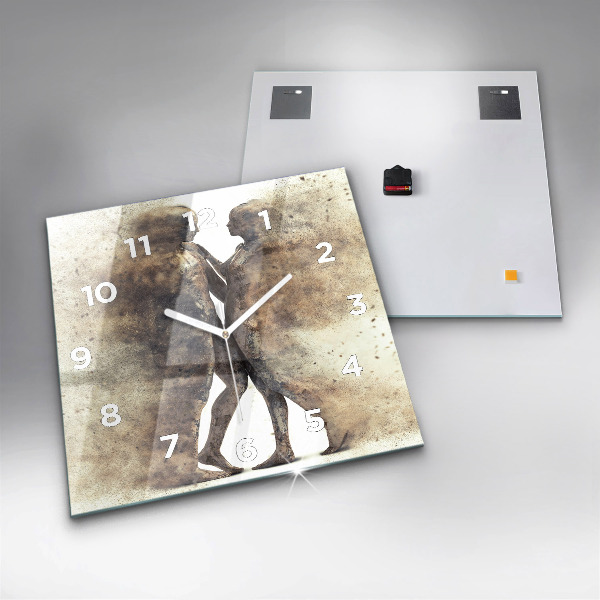 Štvorcové hodiny Abstraktní ľudia piesok