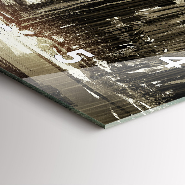 Štvorcové hodiny Žena v daždivej noci