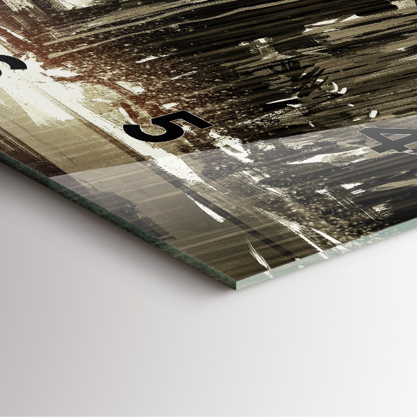 Štvorcové hodiny Žena v daždivej noci