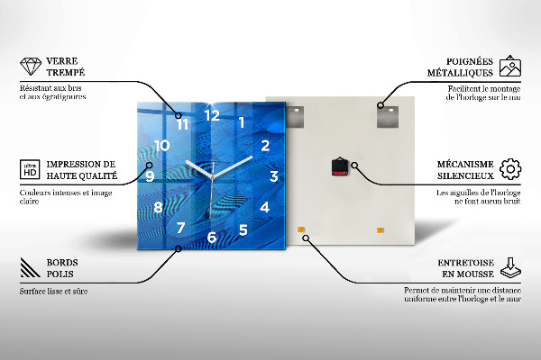 Štvorcové hodiny Loď na vode