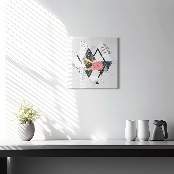 Štvorcové hodiny Geometrický vzor