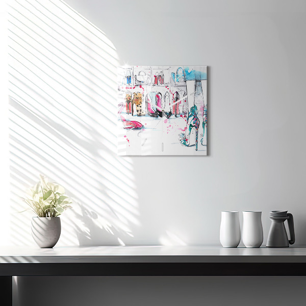 Štvorcové hodiny Prvok ženskosti