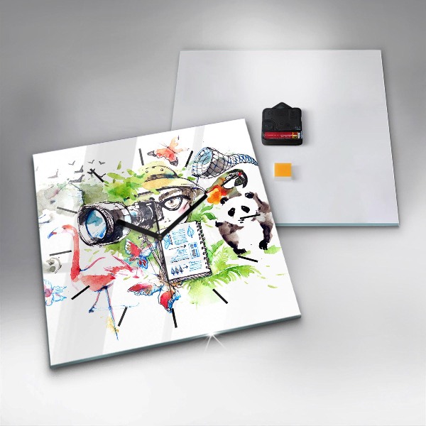 Štvorcové hodiny Zoológ