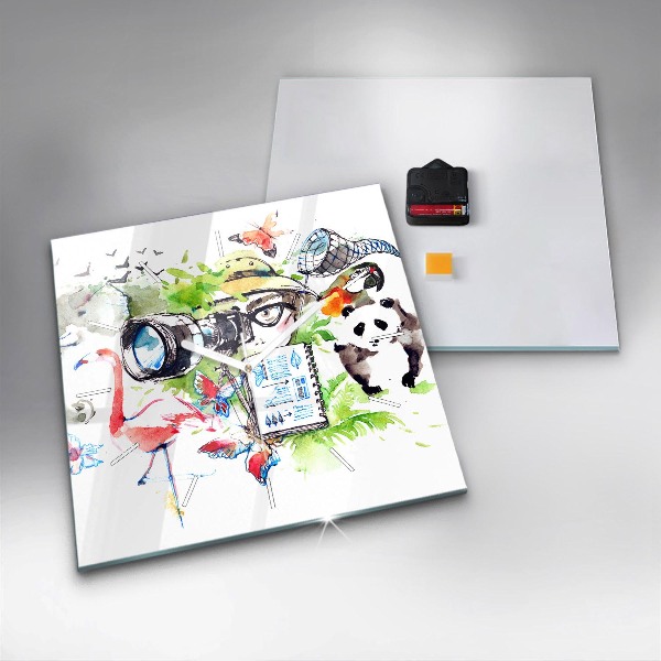 Štvorcové hodiny Zoológ