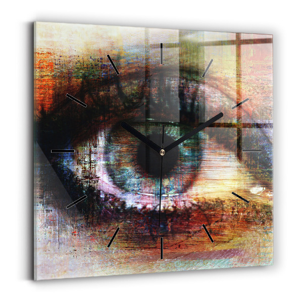 Štvorcové hodiny Street Art Eye
