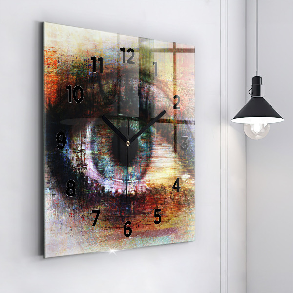 Štvorcové hodiny Street Art Eye