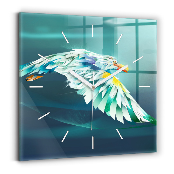 Štvorcové hodiny Obrázok lietajúceho orla