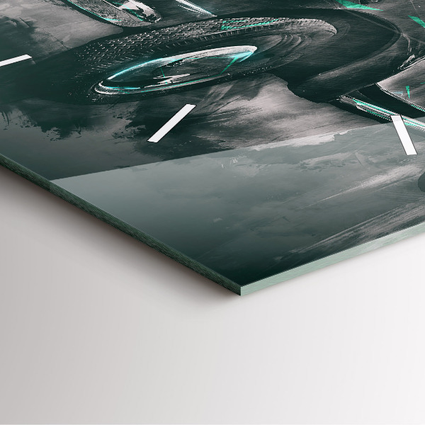 Štvorcové hodiny Staroškolské auto